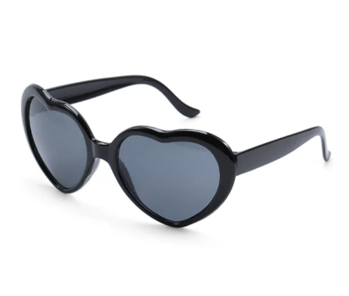 Black Heart Diffraction Glasses