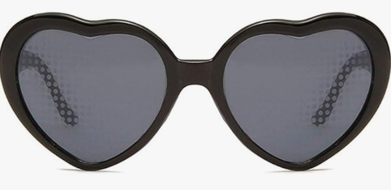 Black Heart Diffraction Glasses