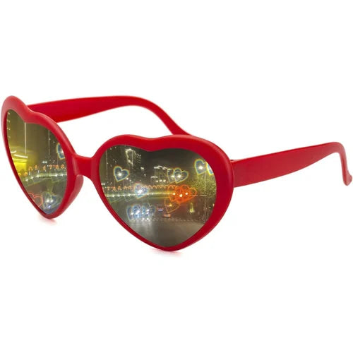Red Heart Diffraction Glasses